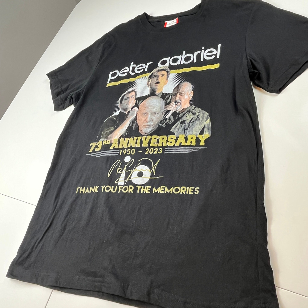 Peter Gabriel 73Rd Anniversary 1950-2023 Tour Men T-shirt Black Size M - Picture 3 of 8